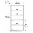 Bowery Hill 5 Shelf Wood Bookcase in Oiled Oak