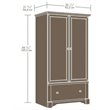 Bowery Hill Traditional Wood Wardrobe Armoire in Cherry Finish