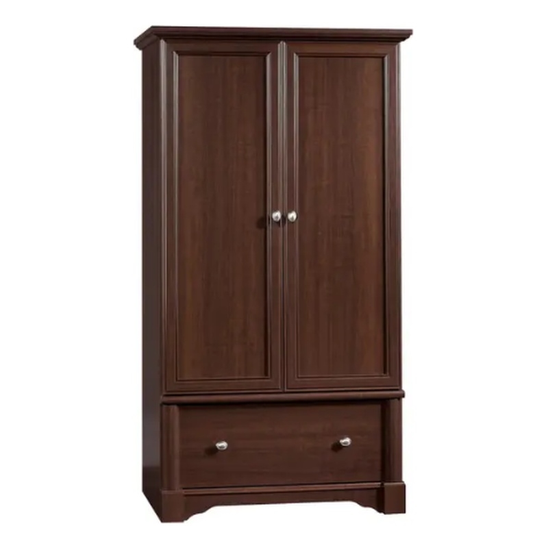 Bowery Hill Traditional Wood Wardrobe Armoire in Cherry Finish