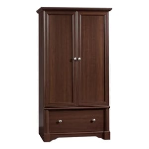 Bowery Hill Traditional Wood Wardrobe Armoire in Cherry Finish