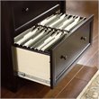 Bowery Hill 2 Drawers Lateral Black Engineered Wood Filing Cabinet Easy Assembly