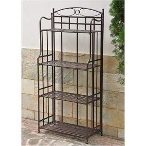 Bowery Hill Iron Patio Baker's Rack