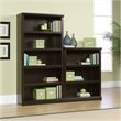 Bowery Hill 3 Shelves Modern Wood Bookcase in Jamocha Wood Black