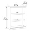 Bowery Hill Traditional Engineered Wood 3 Shelf Bookcase in Select Cherry