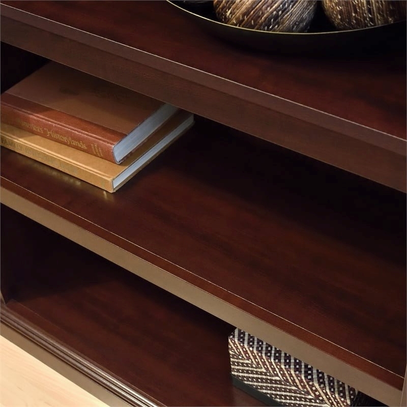 Bowery Hill 5-Shelf Modern Engineered Wood Bookcase in Select Cherry