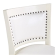 Bowery Hill Wood Bar Stool Chair in Buttermilk - Rotating Round Seat & Footrest