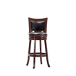 Bowery Hill Wood Cherry Swivel Bar Stool Rectangular Assembly Required