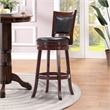 Bowery Hill Wood Cherry Swivel Bar Stool Rectangular Assembly Required