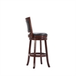 Bowery Hill Wood Cherry Swivel Bar Stool Rectangular Assembly Required