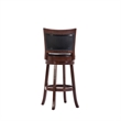 Bowery Hill Wood Cherry Swivel Bar Stool Rectangular Assembly Required