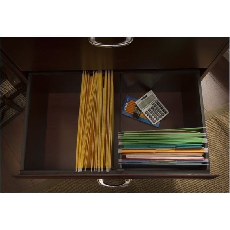 Bowery Hill Engineered Wood 2-Drawers Lateral File Cabinet in Harvest Cherry