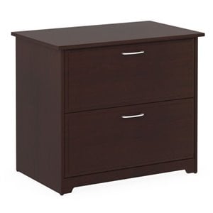 Bowery Hill Engineered Wood 2-Drawers Lateral File Cabinet in Harvest Cherry