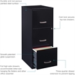 Bowery Hill Modern 3-Drawers Vertical Black Metal Filing Cabinet Pre-assembled