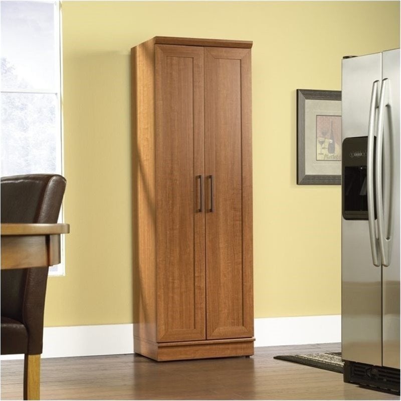 Bowery Hill Mid-Century Engineered Wood Storage Cabinet in Oak