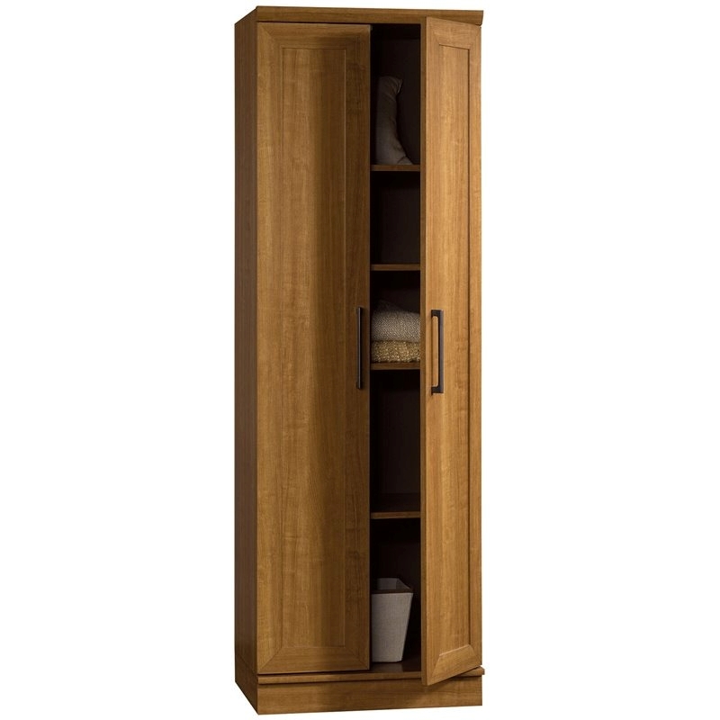 Bowery Hill Mid-Century Engineered Wood Storage Cabinet in Oak