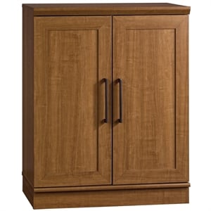 Bowery Hill Adjustable Shelf Traditional Engineered Wood Cabinet in Sienna Oak