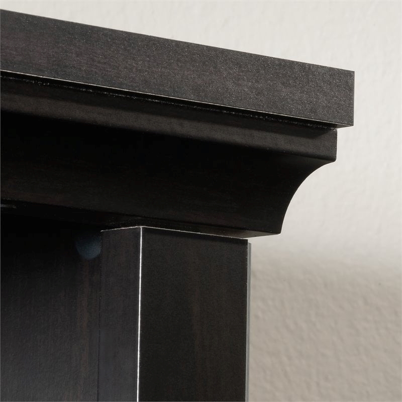 Bowery Hill 5-Shelf Traditional Engineered Wood Bookcase in Estate Black