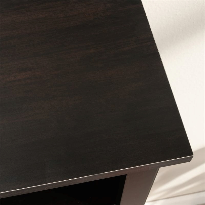 Bowery Hill 5-Shelf Traditional Engineered Wood Bookcase in Estate Black