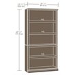Bowery Hill 5-Shelf Modern Engineered Wood Bookcase in Washington Cherry