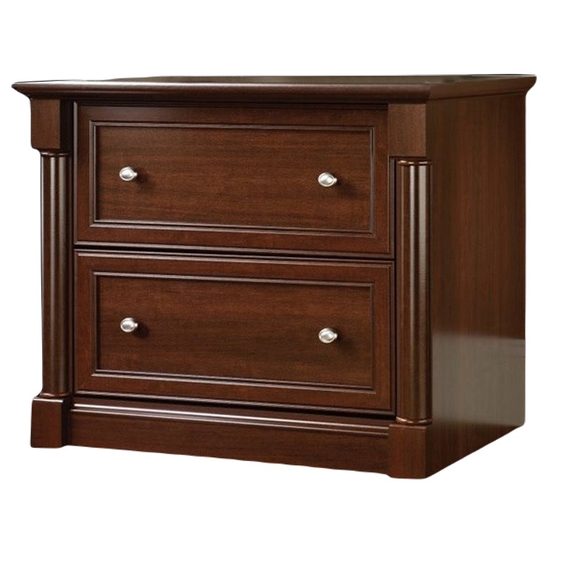 Bowery Hill 2Drawers Lateral Cherry Engineered Wood Filing Cabinet Easy Assembly