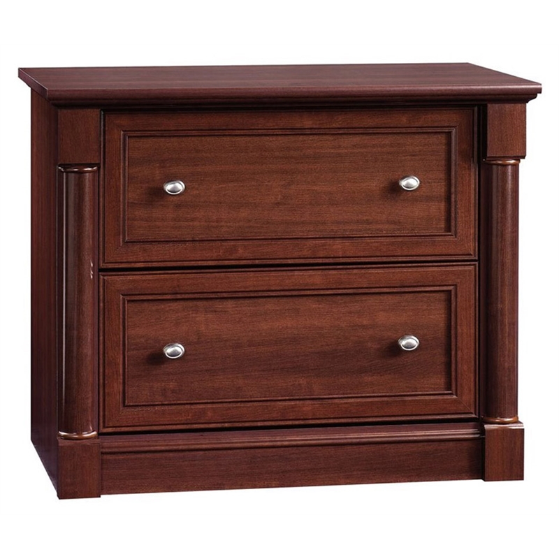 Bowery Hill 2Drawers Lateral Cherry Engineered Wood Filing Cabinet Easy Assembly