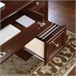 Bowery Hill Engineered Wood 6-Drawers Executive Desk in Select Cherry