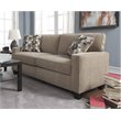 Bowery Hill Fabric Beige Sofa Rectangular Tool-Free Assembly 72