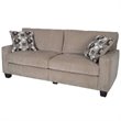 Bowery Hill Fabric Beige Sofa Rectangular Tool-Free Assembly 72