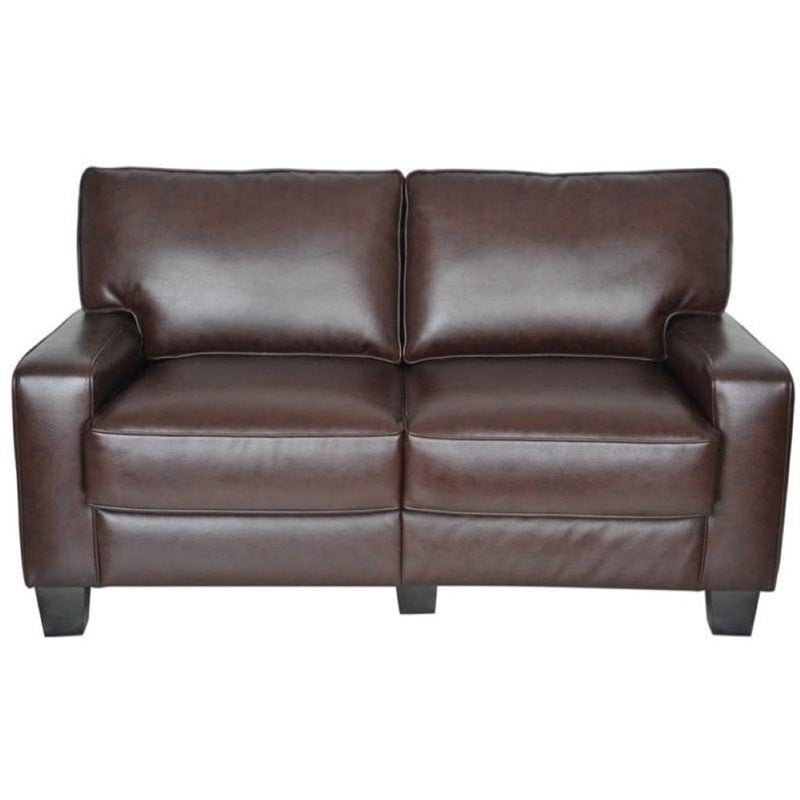 Bowery Hill Loveseat in Chestnut Brown
