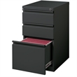 Bowery Hill 3-Drawer Modern Metal Mobile Pedestal Filing Cabinet in Charcoal