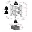 Bowery Hill Transitional Wood Side Table with 2 Foldable Baskets in Espresso