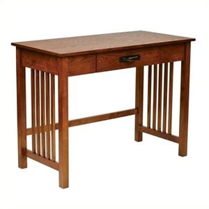 Bowery Hill Solid and Engineered Wood Ash Writing Desk Rectangular 40&quot W x 20&quot D Ready to Assemble