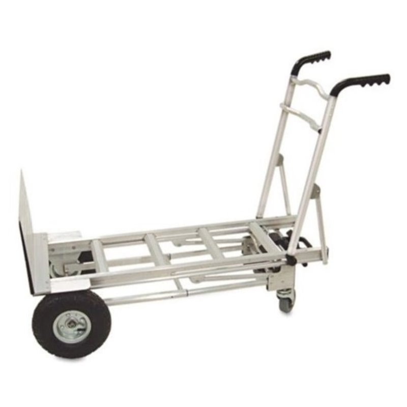 Bowery Hill 3-in-1 Aluminum Hand Truck Cart in Gray