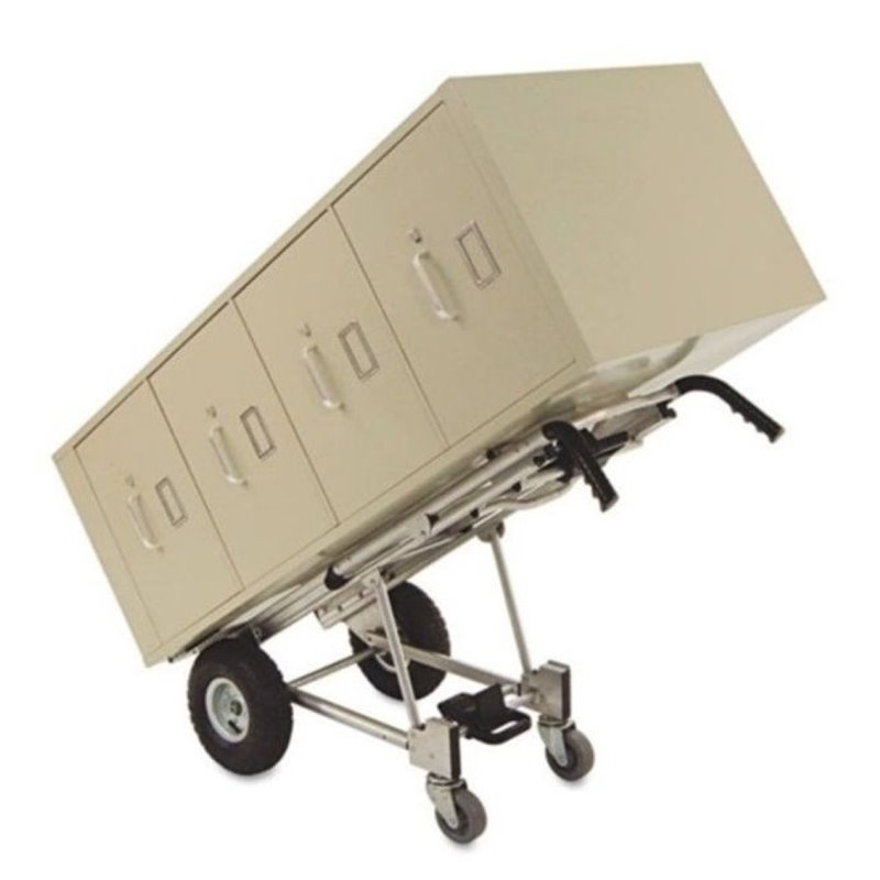 Bowery Hill 3-in-1 Aluminum Hand Truck Cart in Gray