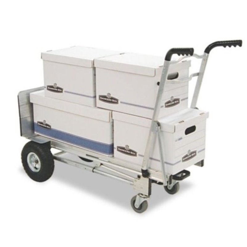 Bowery Hill 3-in-1 Aluminum Hand Truck Cart in Gray