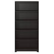 Bowery Hill 5 Shelf Engineered Wood Bookcase in Espresso Oak