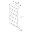 Bowery Hill 5 Shelf Engineered Wood Bookcase in Espresso Oak