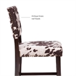 Bowery Hill Wood Brown Bar Stool Chair Square Footrest 38.75