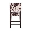 Bowery Hill Wood Brown Bar Stool Chair Square Footrest 38.75