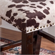 Bowery Hill Wood Brown Bar Stool Chair Square Footrest 38.75