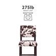 Bowery Hill Wood Brown Bar Stool Chair Square Footrest 38.75
