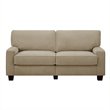 Bowery Hill Contemporary Fabric Upholstered Sofa in Silica Sand Beige