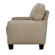 Bowery Hill Contemporary Fabric Upholstered Sofa in Silica Sand Beige