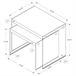 Bowery Hill 2 Piece Nesting Table Set in Glossy White