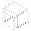 Bowery Hill 2 Piece Nesting Table Set in Glossy White