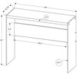 Bowery Hill Tempered Glass Console Table in Glossy White