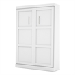 Bowery Hill Wood White Wall Bed Rectangular Euroslat Mattress Support System 58.6