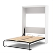Bowery Hill Wood White Wall Bed Rectangular Euroslat Mattress Support System 58.6