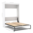 Bowery Hill Wood White Wall Bed Rectangular Euroslat Mattress Support System 58.6