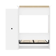 Bowery Hill Wood Queen Murphy Bed with Closet Organizer in White